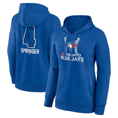 George Springer Toronto Blue Jays Women's Name & Number Fastball Pullover Hoodie - MLB Hoodies