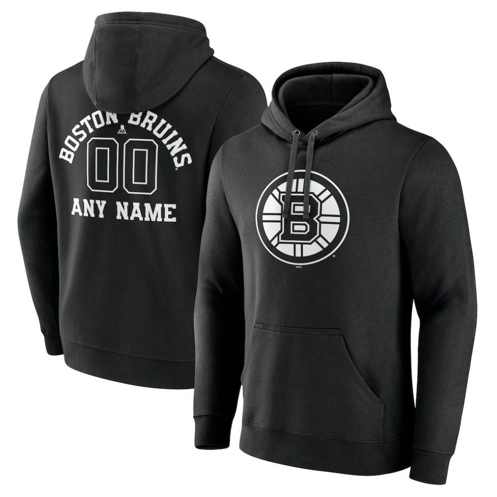 Boston Bruins Personalized Name & Number Monochrome Pullover Hoodie -  NHL Hoodies