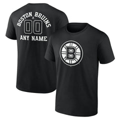 Boston Bruins Personalized Name & Number Monochrome T-Shirt -  NHL T-shirts