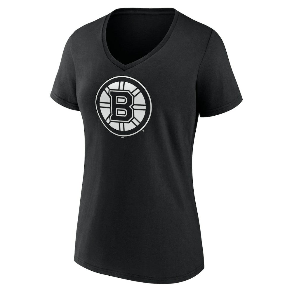 Boston Bruins Women's Personalized Name & Number Monochrome V-Neck T-Shirt -  NHL T-shirts