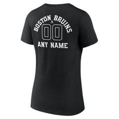 Boston Bruins Women's Personalized Name & Number Monochrome V-Neck T-Shirt -  NHL T-shirts