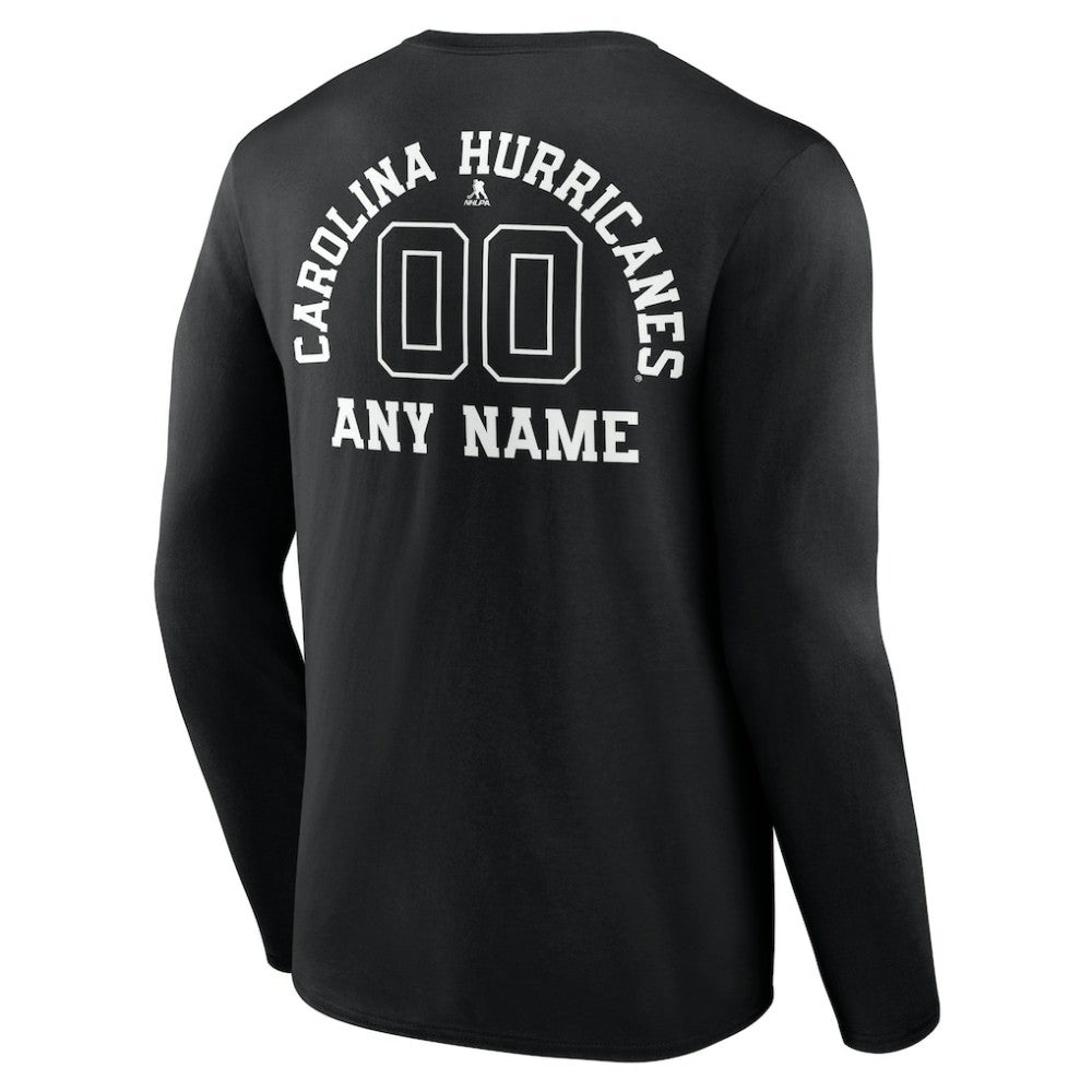 Carolina Hurricanes Personalized Name & Number Monochrome Long Sleeve T-Shirt -  NHL T-shirts