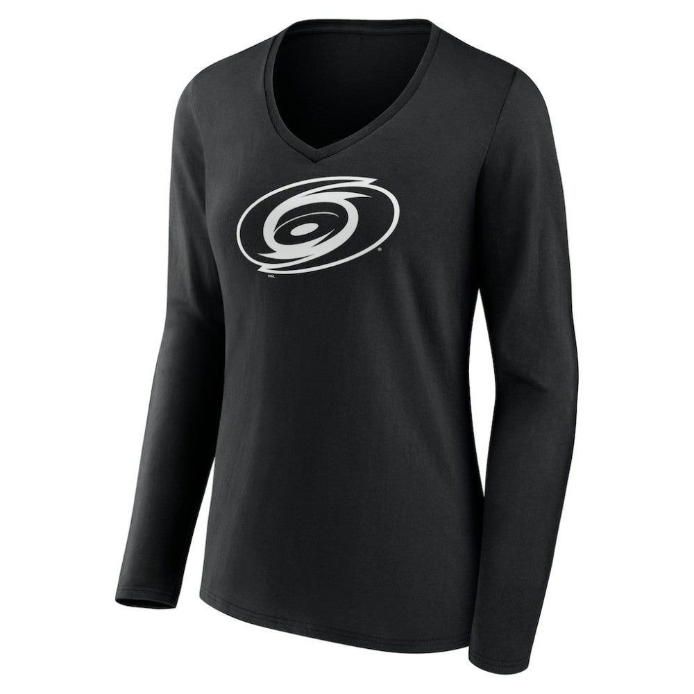 Carolina Hurricanes Women's Personalized Name & Number Monochrome Long Sleeve V-Neck T-Shirt -  NHL T-shirts