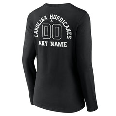 Carolina Hurricanes Women's Personalized Name & Number Monochrome Long Sleeve V-Neck T-Shirt -  NHL T-shirts