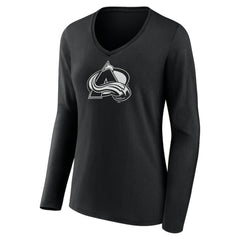 Colorado Avalanche Women's Personalized Name & Number Monochrome Long Sleeve V-Neck T-Shirt -  NHL T-shirts