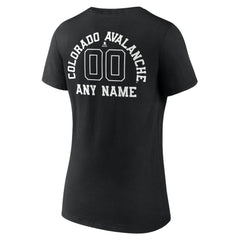 Colorado Avalanche Women's Personalized Name & Number Monochrome V-Neck T-Shirt -  NHL T-shirts