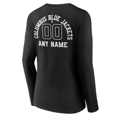 Columbus Blue Jackets Women's Personalized Name & Number Monochrome Long Sleeve V-Neck T-Shirt -  NHL T-shirts