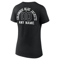 Columbus Blue Jackets Women's Personalized Name & Number Monochrome V-Neck T-Shirt -  NHL T-shirts