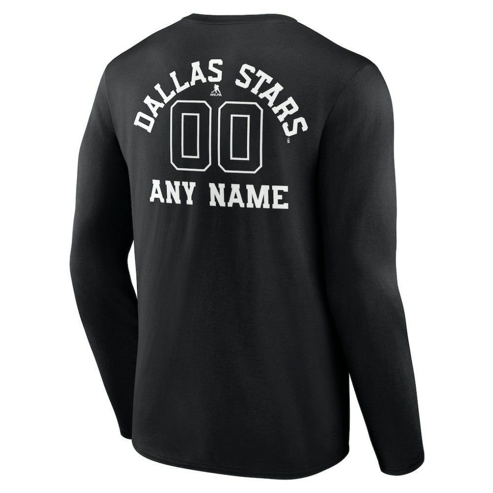 Dallas Stars Personalized Name & Number Monochrome Long Sleeve T-Shirt -  NHL T-shirts