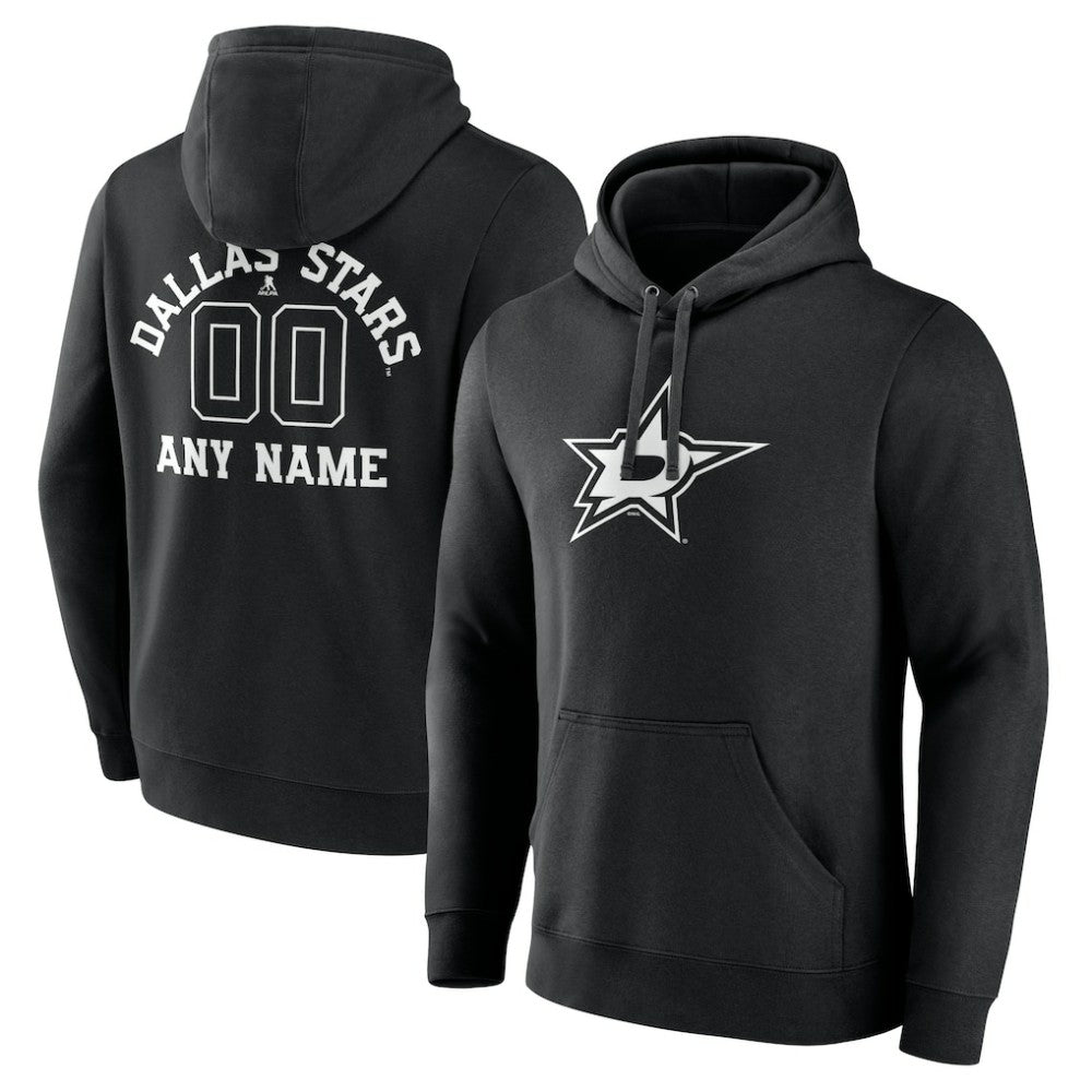 Dallas Stars Personalized Name & Number Monochrome Pullover Hoodie -  NHL Hoodies