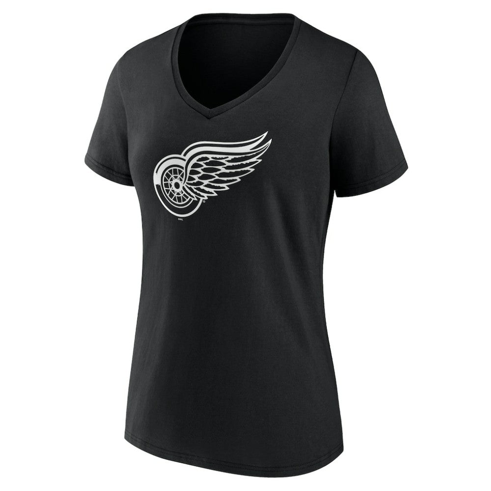 Detroit Red Wings Women's Personalized Name & Number Monochrome V-Neck T-Shirt -  NHL T-shirts