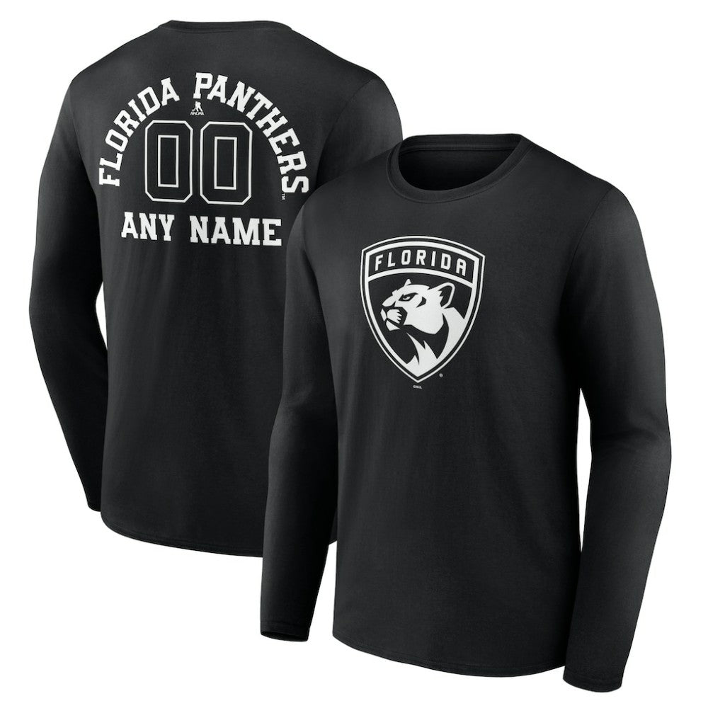 Florida Panthers Personalized Name & Number Monochrome Long Sleeve T-Shirt -  NHL T-shirts