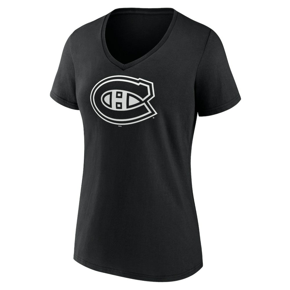 Montreal Canadiens Women's Personalized Name & Number Monochrome V-Neck T-Shirt -  NHL T-shirts