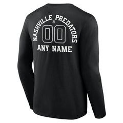 Nashville Predators Personalized Name & Number Monochrome Long Sleeve T-Shirt -  NHL T-shirts