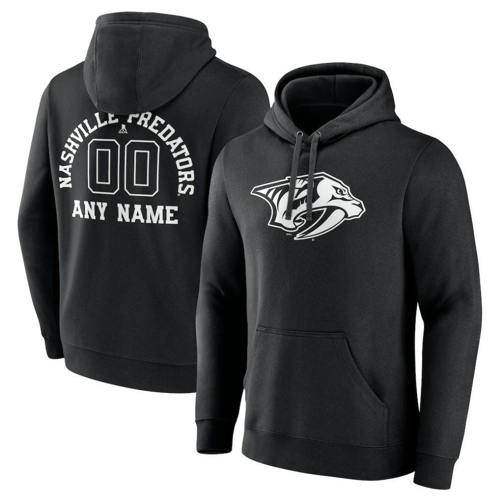 Nashville Predators Personalized Name & Number Monochrome Pullover Hoodie -  NHL Hoodies
