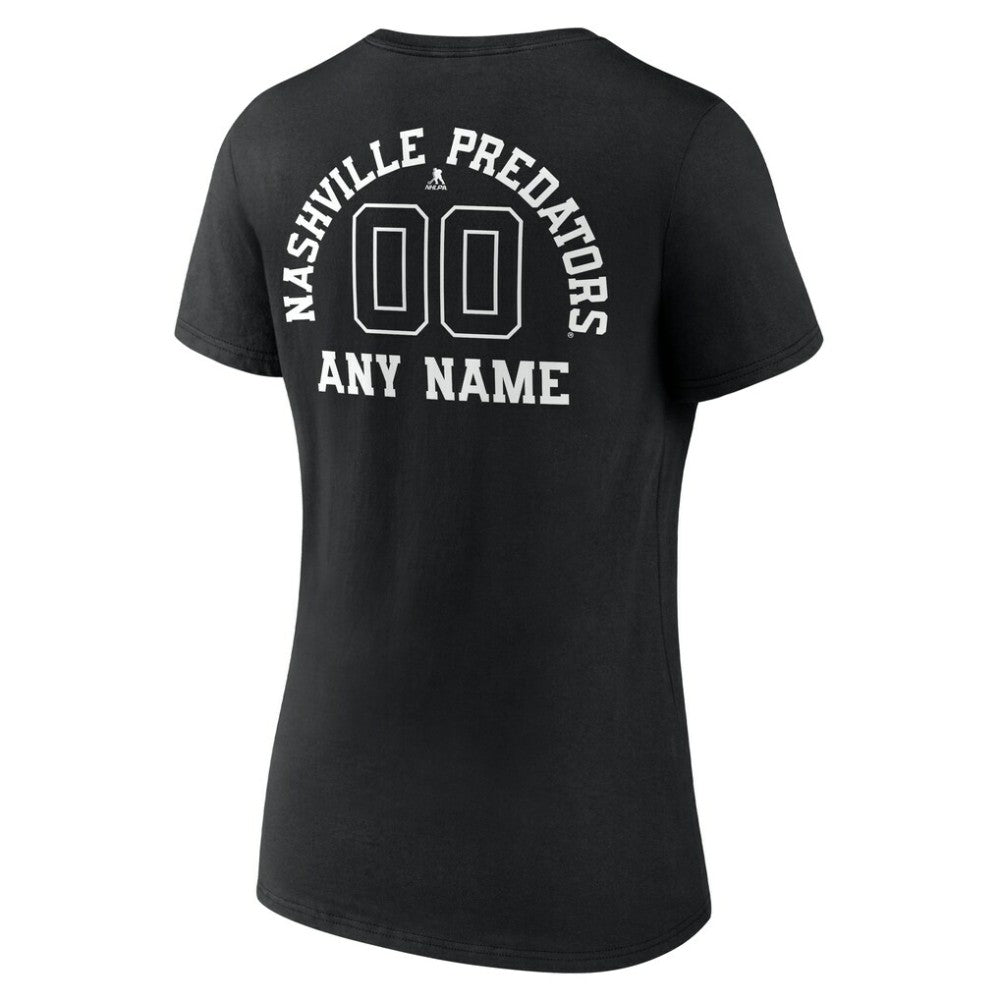 Nashville Predators Women's Personalized Name & Number Monochrome V-Neck T-Shirt -  NHL T-shirts