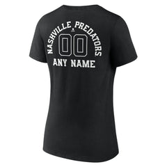 Nashville Predators Women's Personalized Name & Number Monochrome V-Neck T-Shirt -  NHL T-shirts