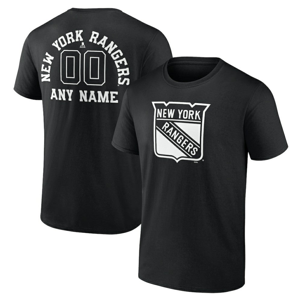 New York Rangers Personalized Name & Number Monochrome T-Shirt -  NHL T-shirts