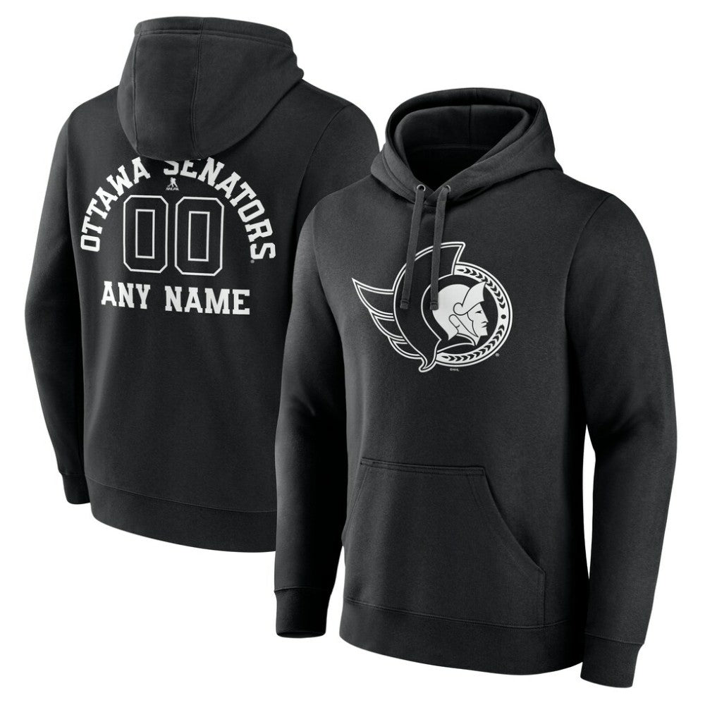 Ottawa Senators Personalized Name & Number Monochrome Pullover Hoodie -  NHL Hoodies