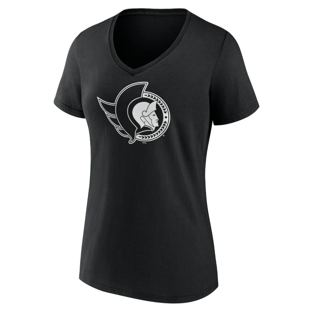 Ottawa Senators Women's Personalized Name & Number Monochrome V-Neck T-Shirt -  NHL T-shirts