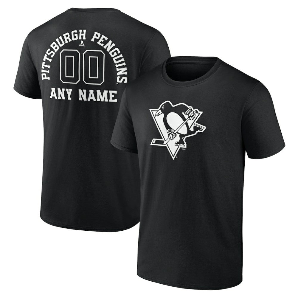 Pittsburgh Penguins Personalized Name & Number Monochrome T-Shirt -  NHL T-shirts