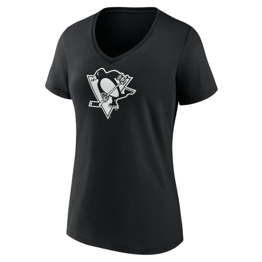 Pittsburgh Penguins Women's Personalized Name & Number Monochrome V-Neck T-Shirt -  NHL T-shirts