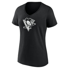Pittsburgh Penguins Women's Personalized Name & Number Monochrome V-Neck T-Shirt -  NHL T-shirts