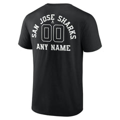 San Jose Sharks Personalized Name & Number Monochrome T-Shirt -  NHL T-shirts