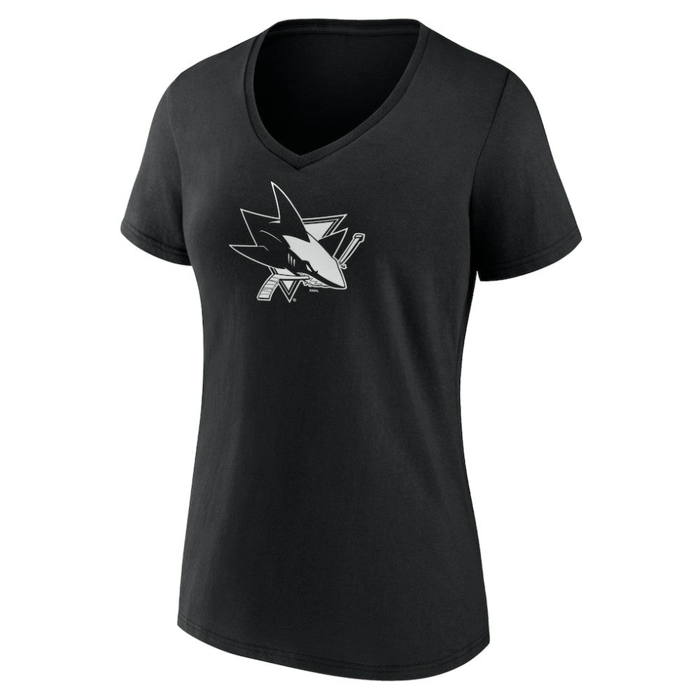 San Jose Sharks Women's Personalized Name & Number Monochrome V-Neck T-Shirt -  NHL T-shirts