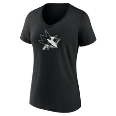 San Jose Sharks Women's Personalized Name & Number Monochrome V-Neck T-Shirt -  NHL T-shirts