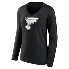 St. Louis Blues Women's Personalized Name & Number Monochrome Long Sleeve V-Neck T-Shirt -  NHL T-shirts