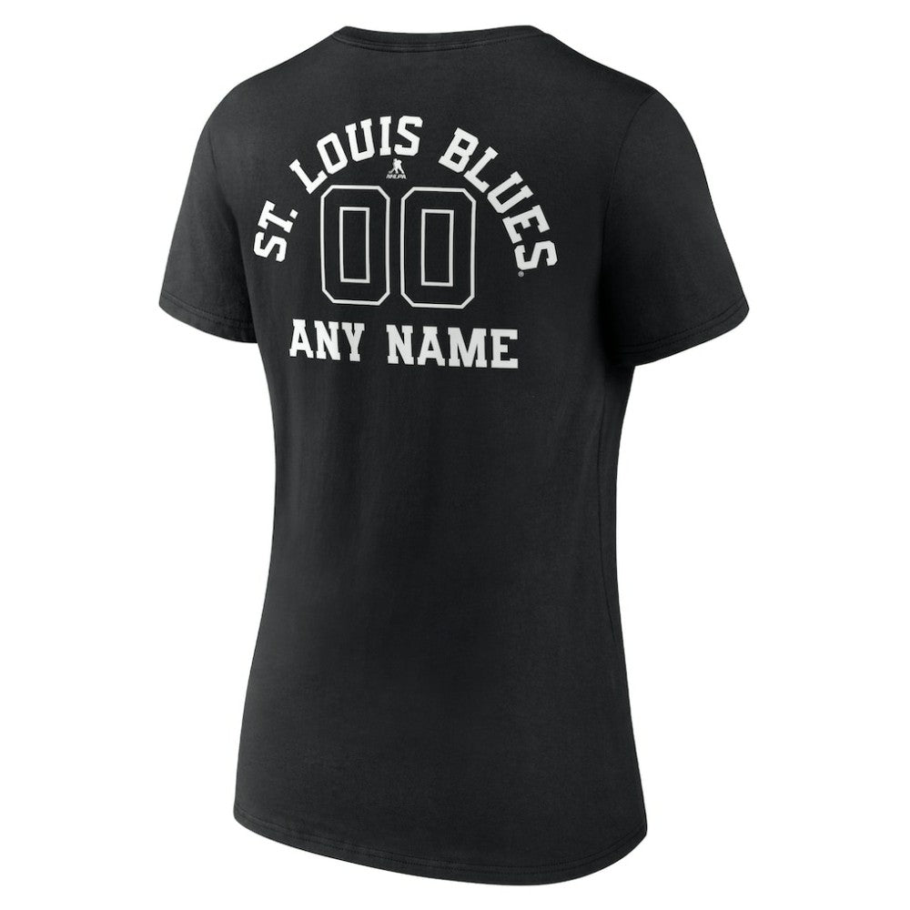 St. Louis Blues Women's Personalized Name & Number Monochrome V-Neck T-Shirt -  NHL T-shirts