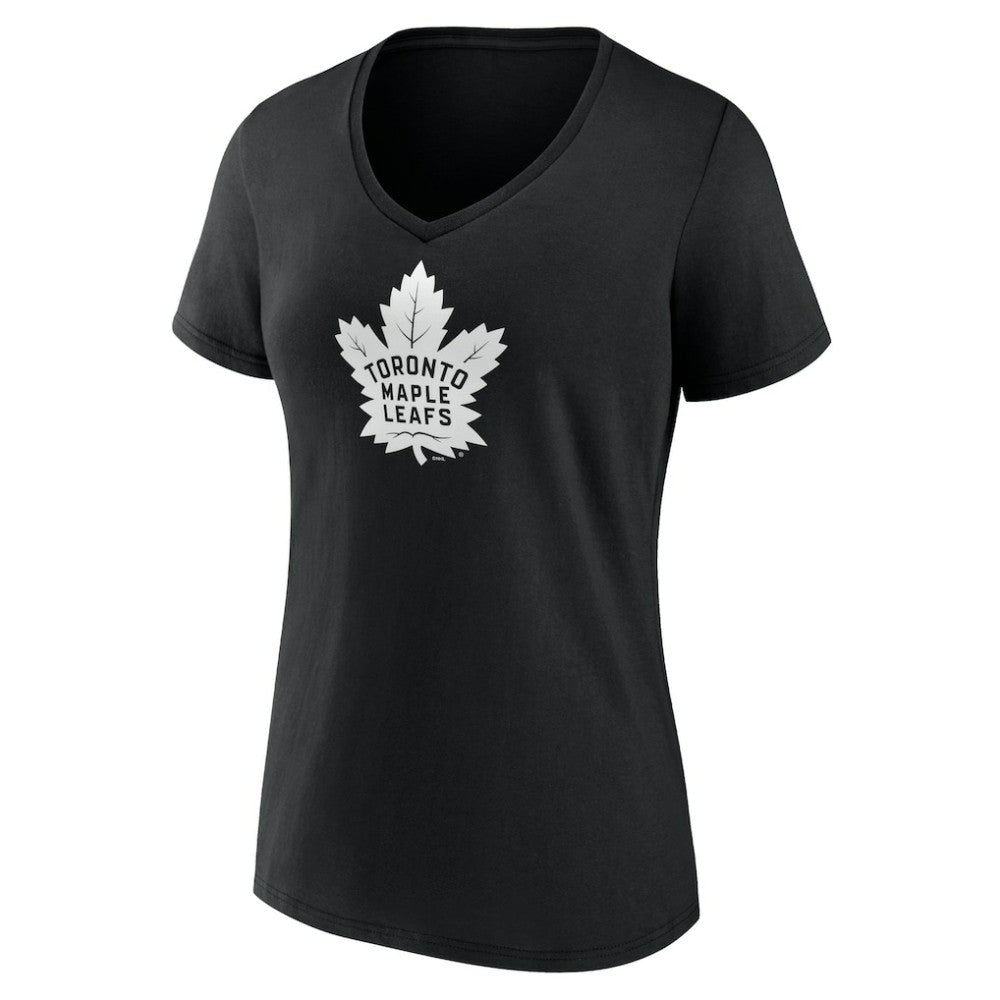 Toronto Maple Leafs Women's Personalized Name & Number Monochrome V-Neck T-Shirt -  NHL T-shirts