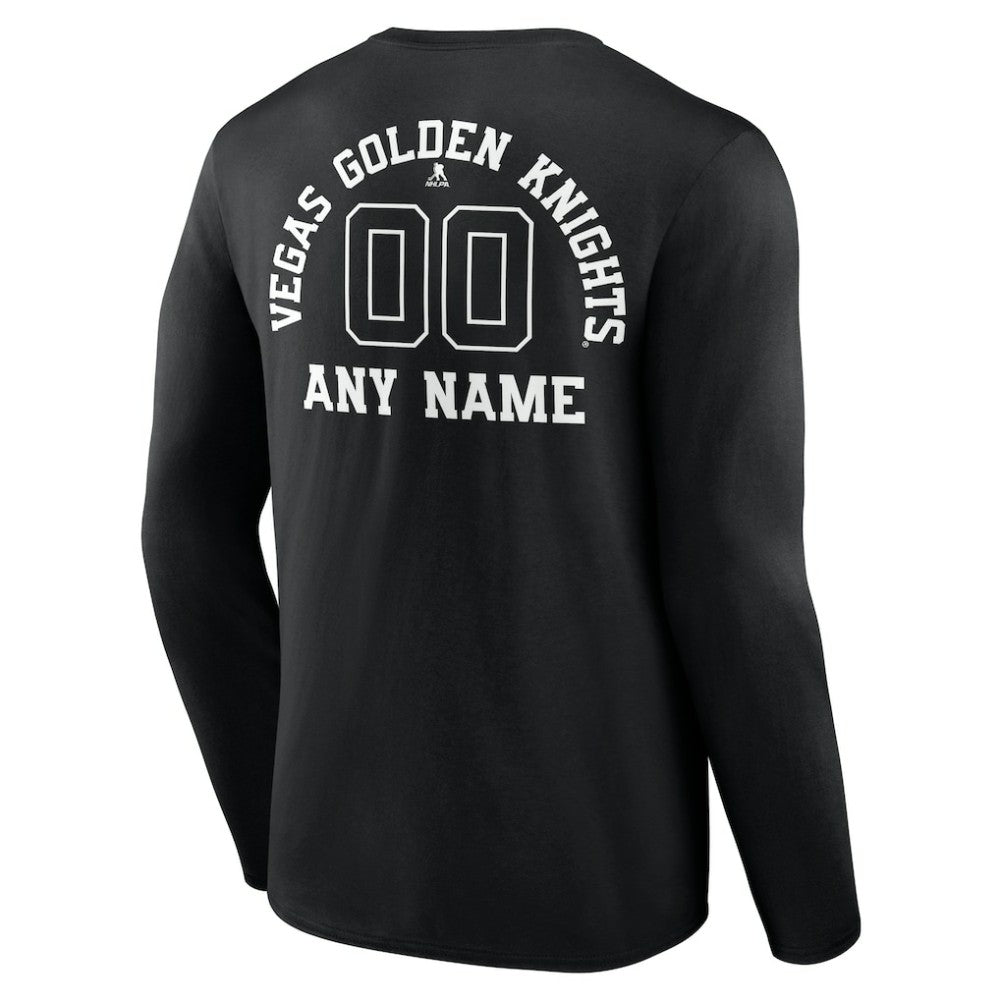Vegas Golden Knights Personalized Name & Number Monochrome Long Sleeve T-Shirt -  NHL T-shirts