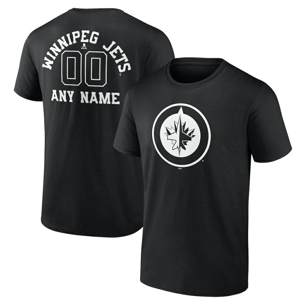 Winnipeg Jets Personalized Name & Number Monochrome T-Shirt -  NHL T-shirts