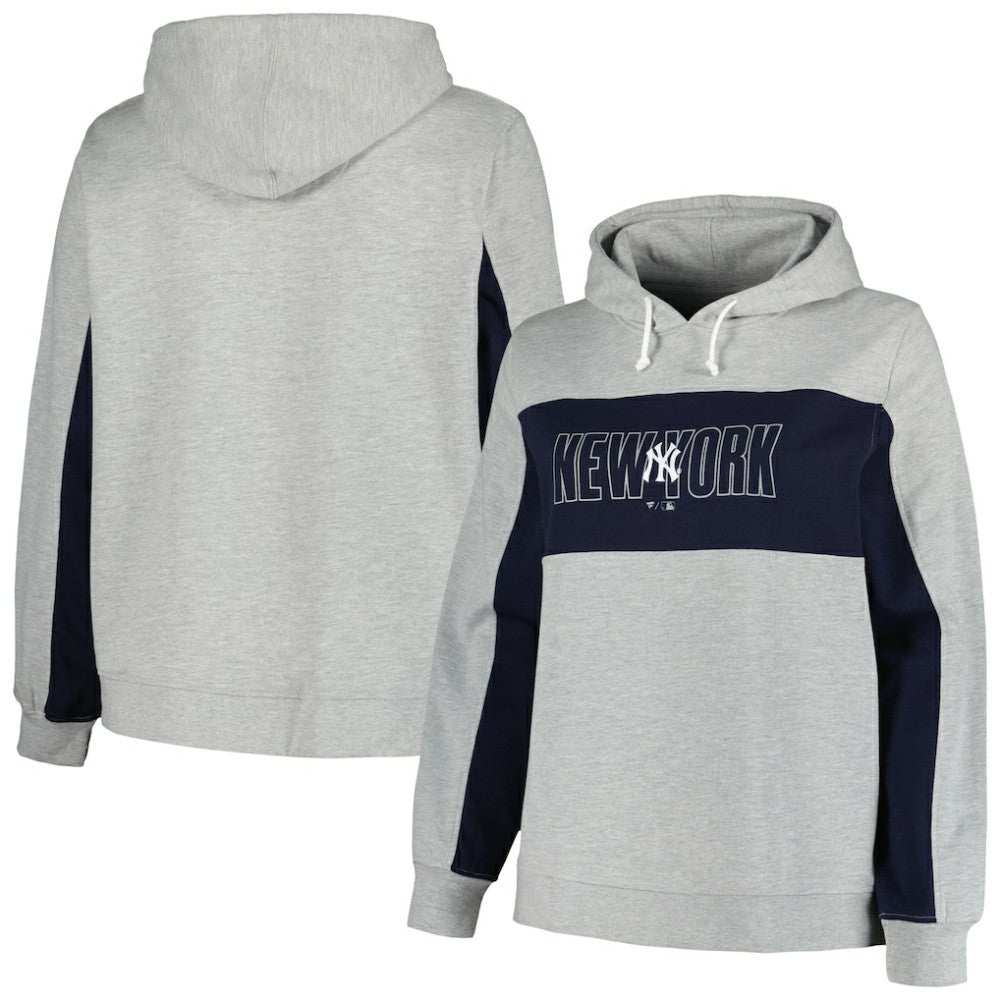 New York Yankees Profile Women's Plus Size Pullover Jersey Hoodie - MLB Jerseys