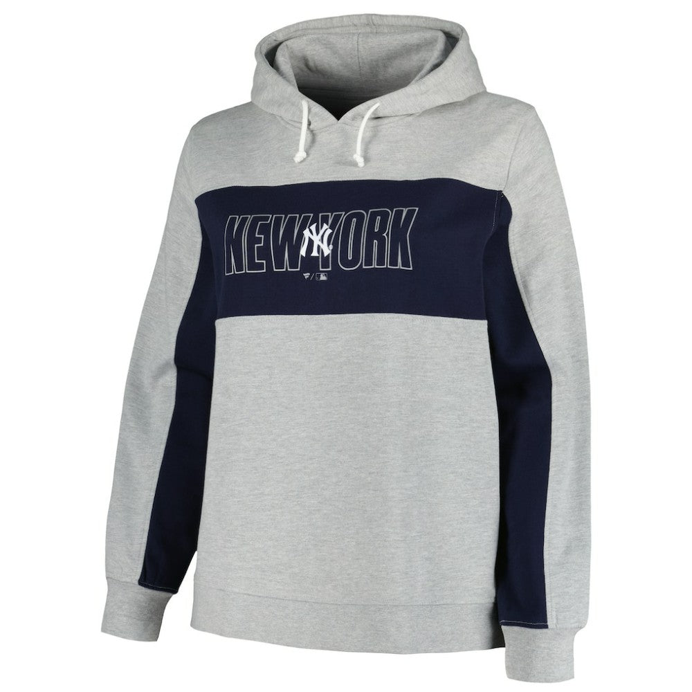 New York Yankees Profile Women's Plus Size Pullover Jersey Hoodie - MLB Jerseys