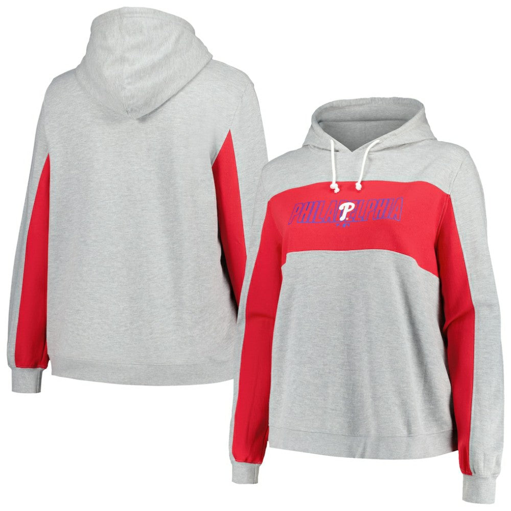 Philadelphia Phillies Profile Women's Plus Size Pullover Jersey Hoodie - MLB Jerseys
