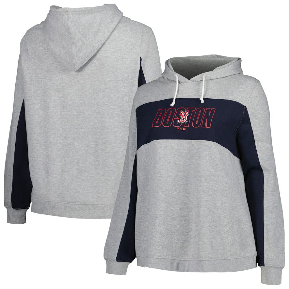 Boston Red Sox Profile Women's Plus Size Pullover Jersey Hoodie - MLB Jerseys