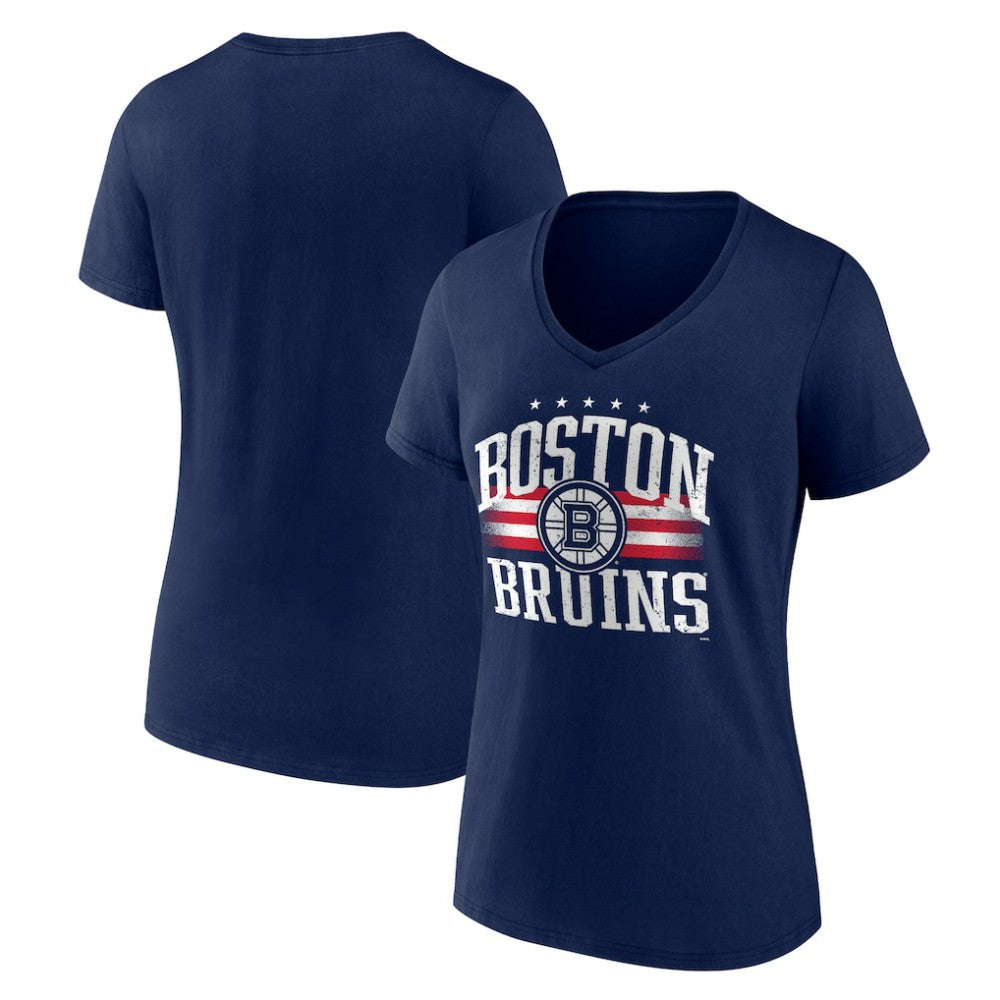 Boston Bruins Women's Americana Team V-Neck T-Shirt -  NHL T-shirts