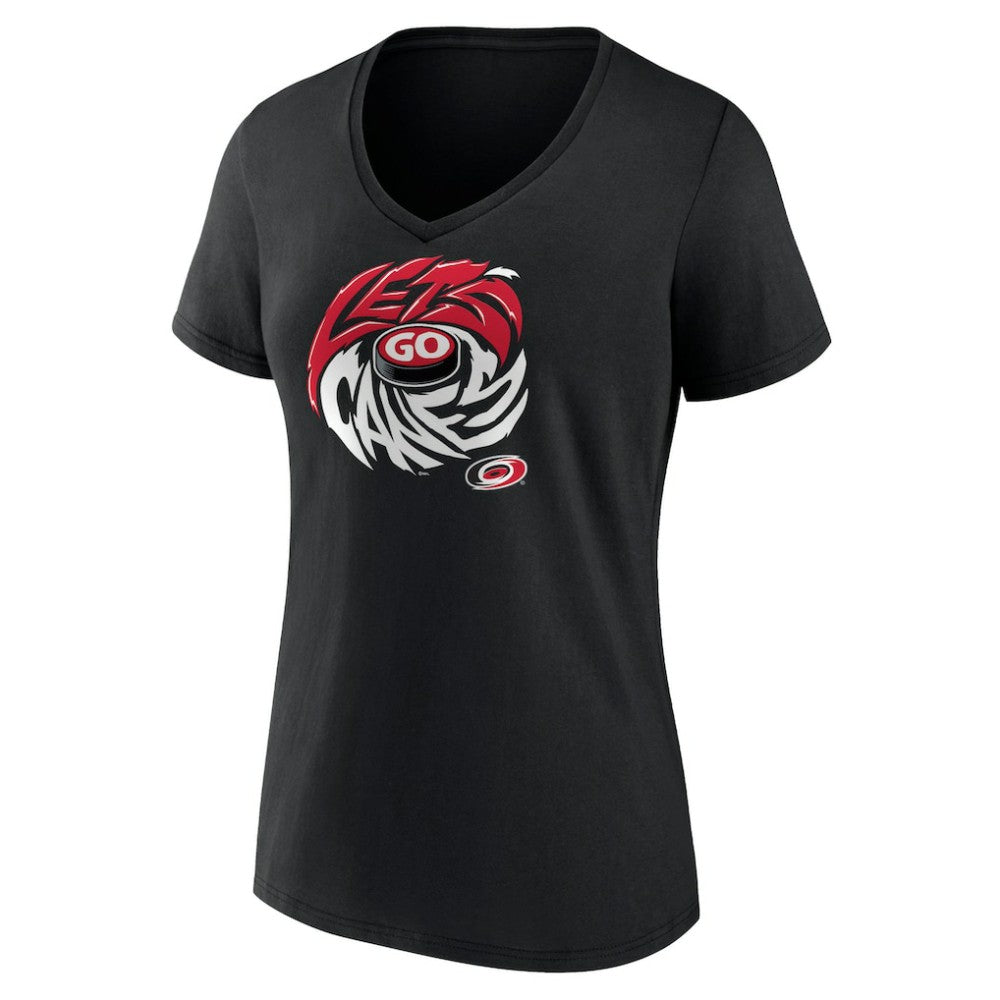 Carolina Hurricanes Women's Native V-Neck T-Shirt -  NHL T-shirts