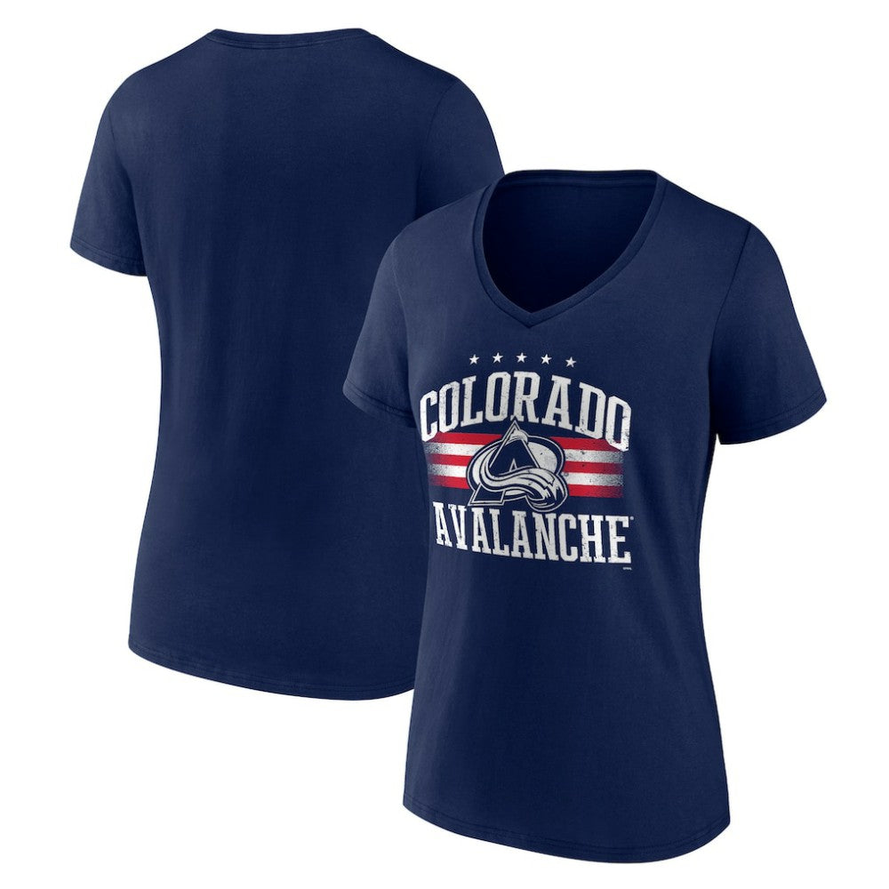 Colorado Avalanche Women's Americana Team V-Neck T-Shirt -  NHL T-shirts