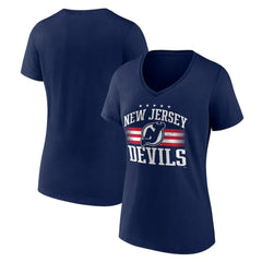 New Jersey Devils Women's Americana Team V-Neck T-Shirt -  NHL T-shirts