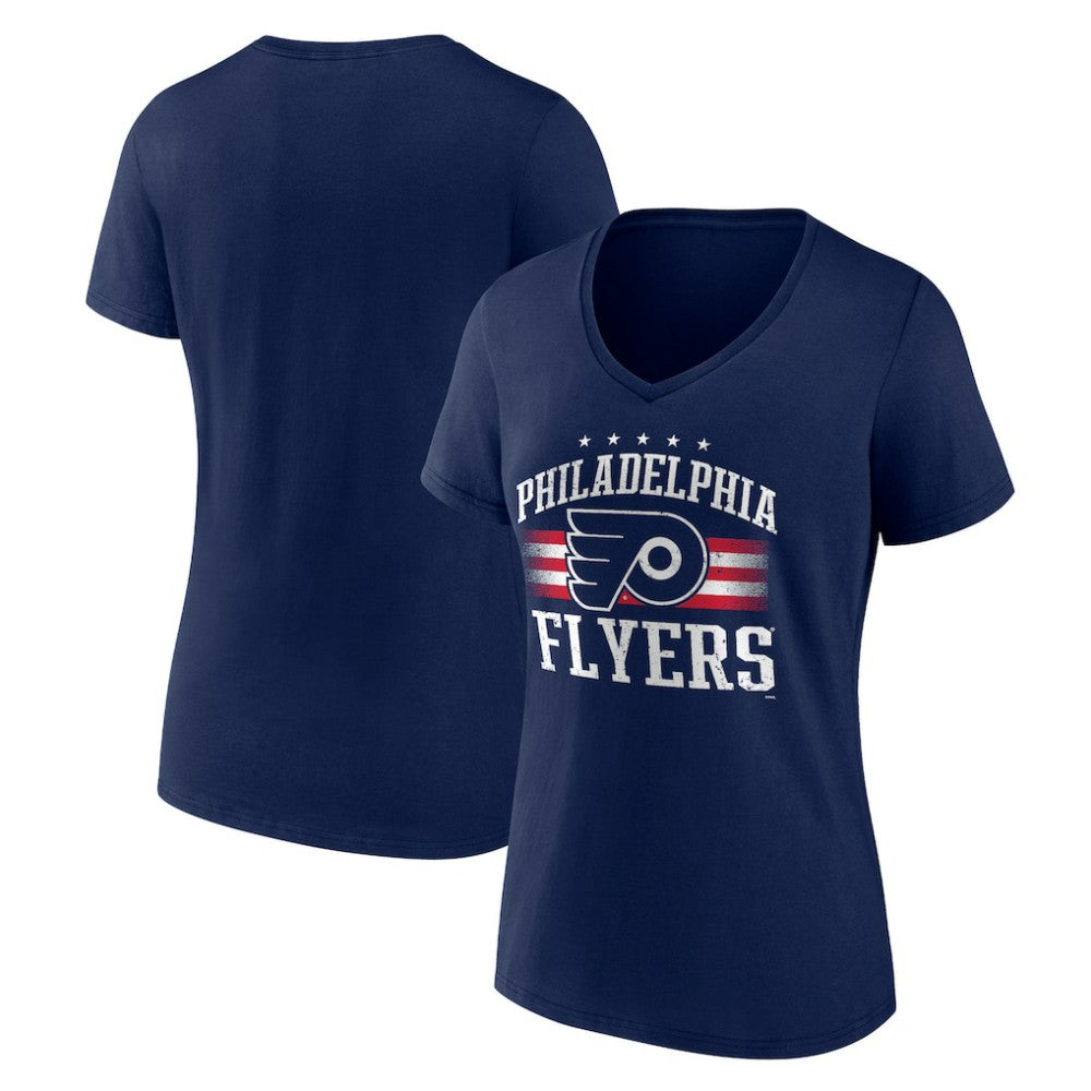Philadelphia Flyers Women's Americana Team V-Neck T-Shirt -  NHL T-shirts