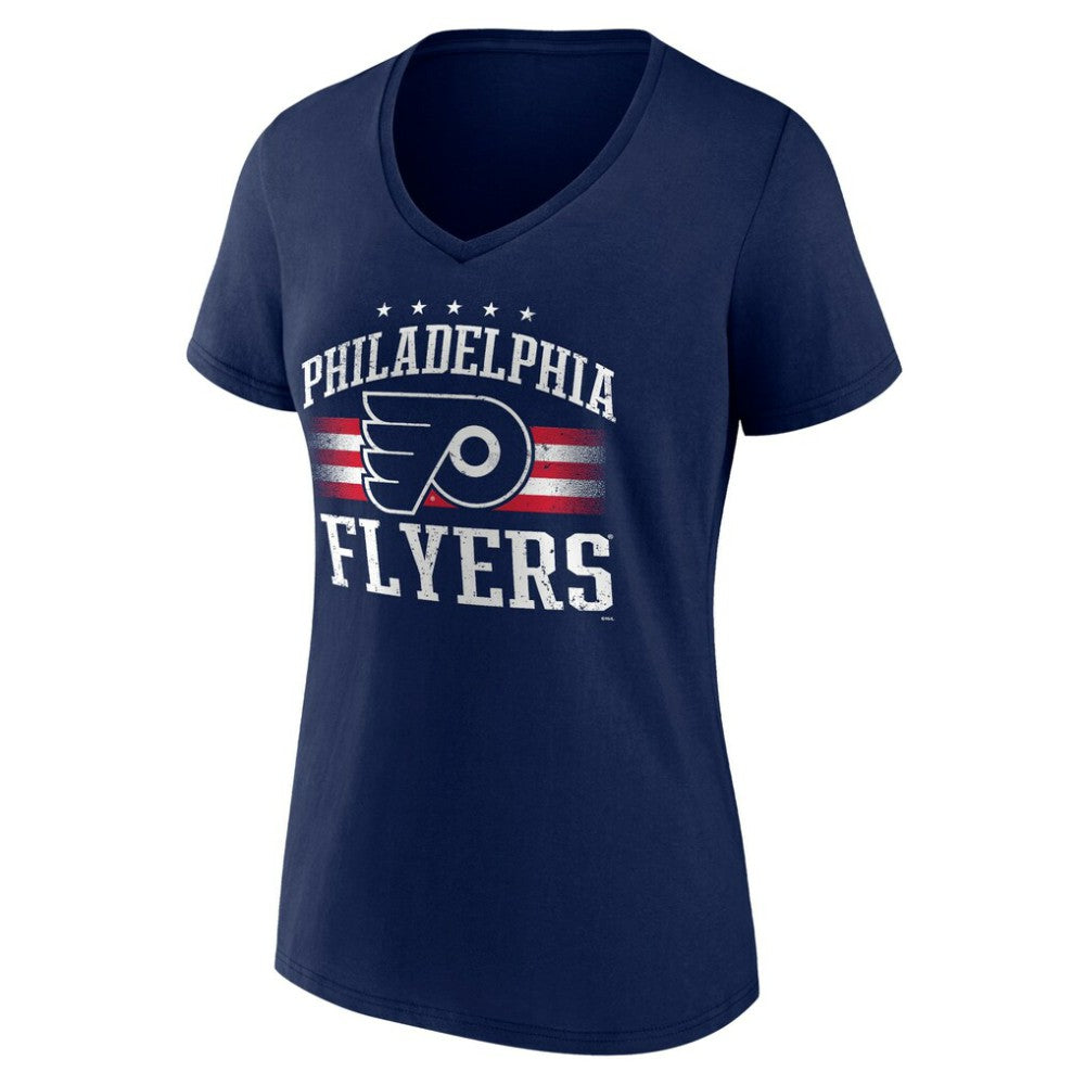 Philadelphia Flyers Women's Americana Team V-Neck T-Shirt -  NHL T-shirts