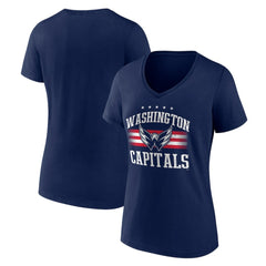 Washington Capitals Women's Americana Team V-Neck T-Shirt -  NHL T-shirts