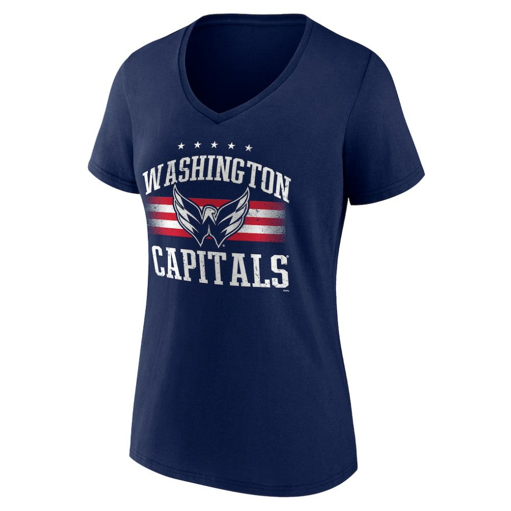 Washington Capitals Women's Americana Team V-Neck T-Shirt -  NHL T-shirts