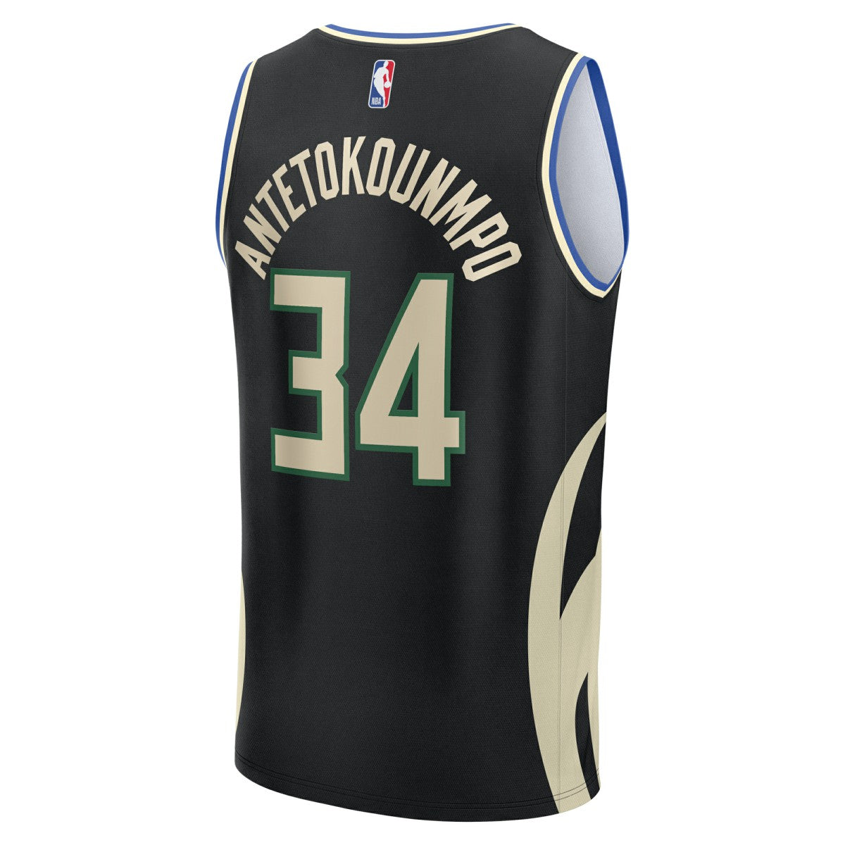 Black Giannis Antetokounmpo Milwaukee Bucks Fast Break Replica Player Jersey | NBA