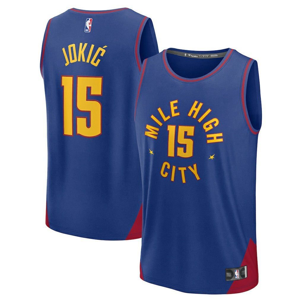 Blue Nikola Jokic Denver Nuggets Fast Break Replica Player Jersey sale | NBA