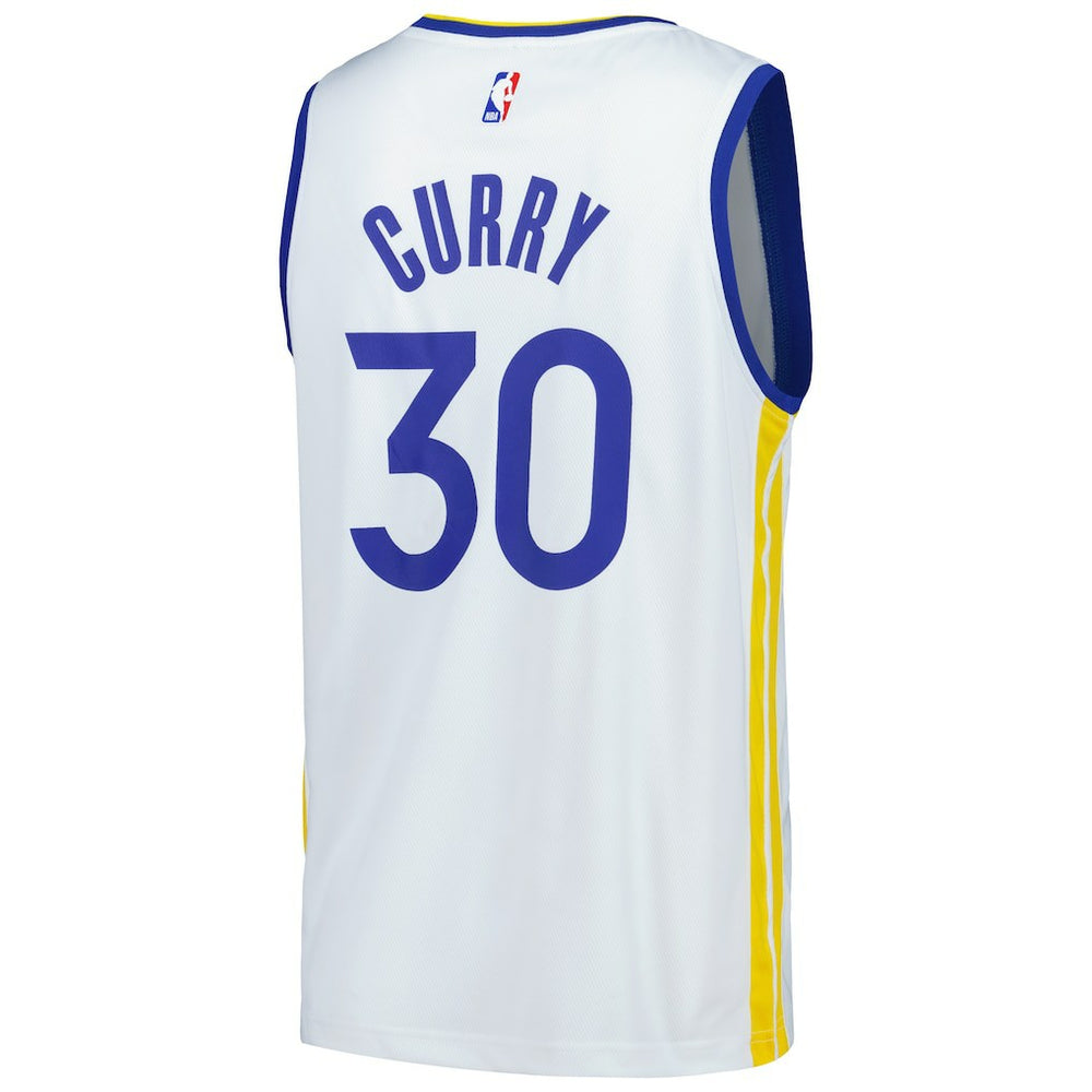 White Stephen Curry Golden State Warriors Fast Break Replica Player Jersey sale | NBA